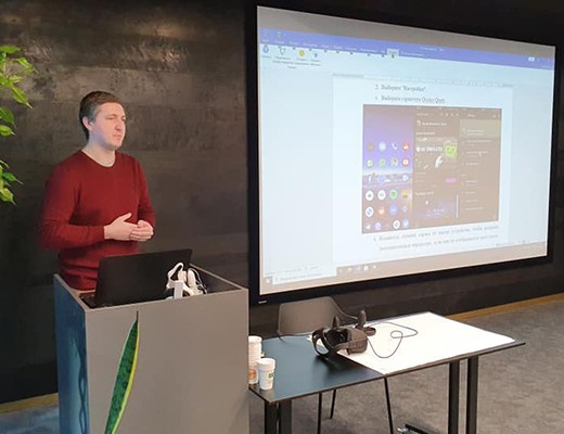 У лютому 2021 р компанія Kampov Technology успішно презентувала навчальний VR-тренажер який розробила для великої енергетичної компанії ДТЭК.